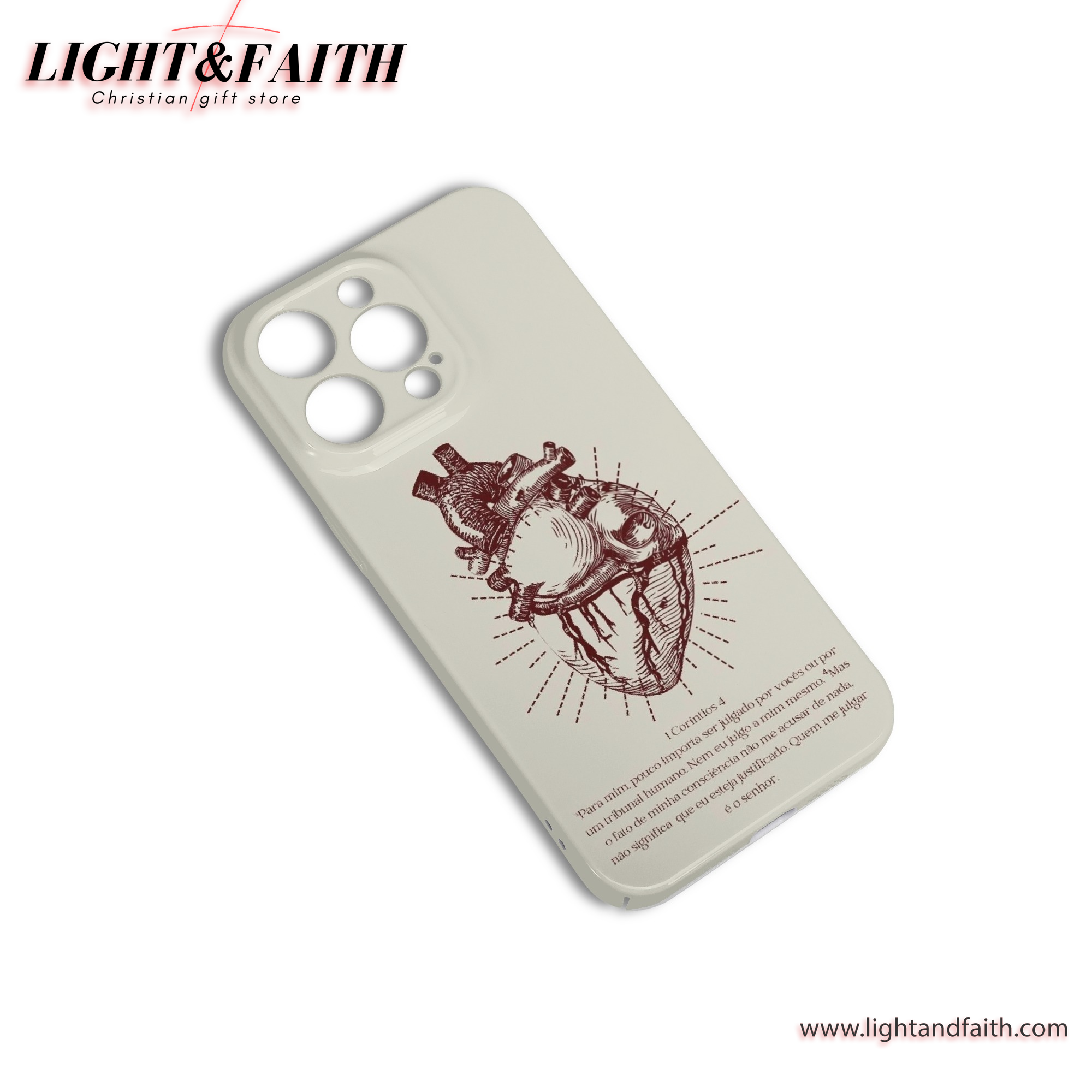 Anatomical Heart Bible Verse Phone Case – 1 Corinthians Design for Christian Faith, Christian Phone Case, Bible Verse Phone Case, Religious Gift, PCLAF60